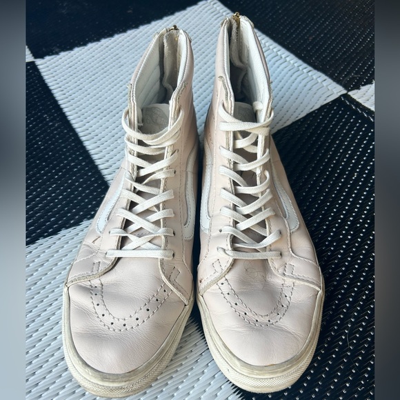 VANS SK8 HI TOP LEATHER WOMENS SIZE 9 - Picture 4 of 11